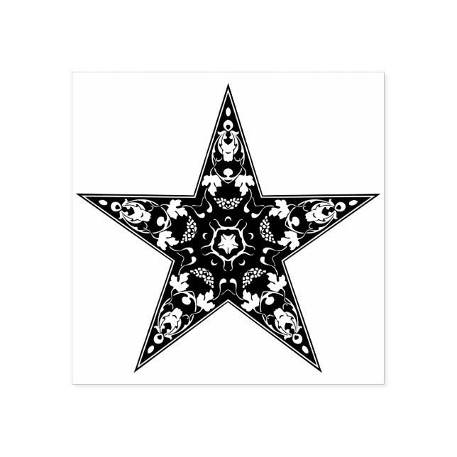 Zierstar Gummistempel (Prägung)