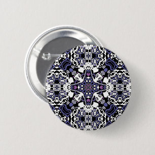 Zierstil geometrisch-marokkanisches Kaliedoskop Button