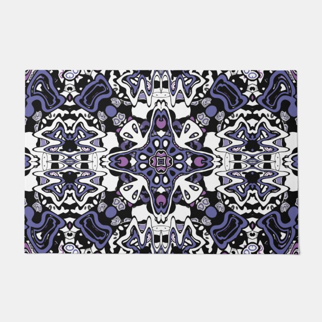 Zierstil geometrisch-marokkanisches Kaliedoskop Fußmatte (Vorderseite)