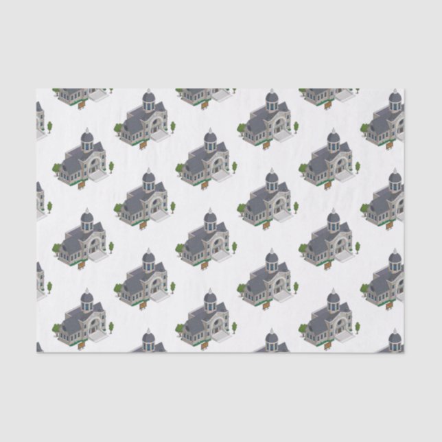 Ziertissue Tempel Seidenpapier (Vorderseite)