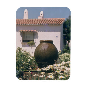 Zierurne im Blumengarten, Lissabon Portugal Magnet