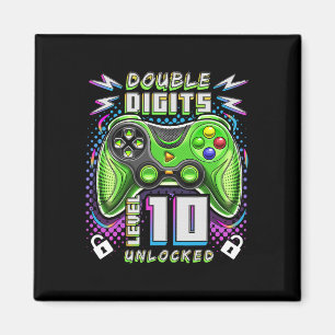 Ziffern 10 Entsperrtes Videospiel 10. Geburtstag Magnet