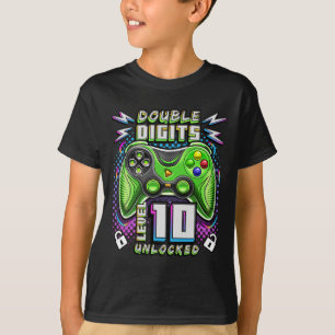 Ziffern 10 Entsperrtes Videospiel 10. Geburtstag T-Shirt