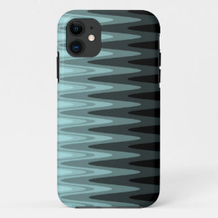 Zig Zag Black Aquamarin Gray Pattern Case-Mate iPhone Hülle