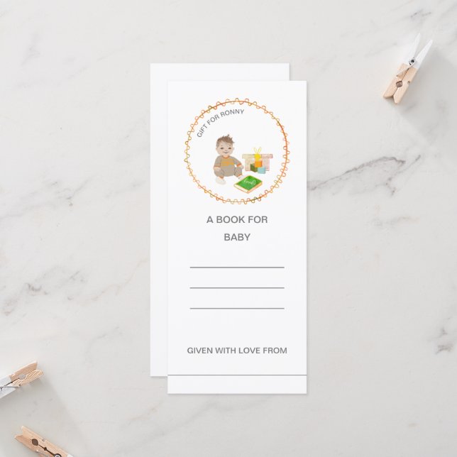 Zig Zag Circle Coast Shower Baby Boy for Books (Vorderseite/Rückseite Beispiel)