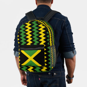 Zig Zag Jamican Flag Design Bedruckter Rucksack