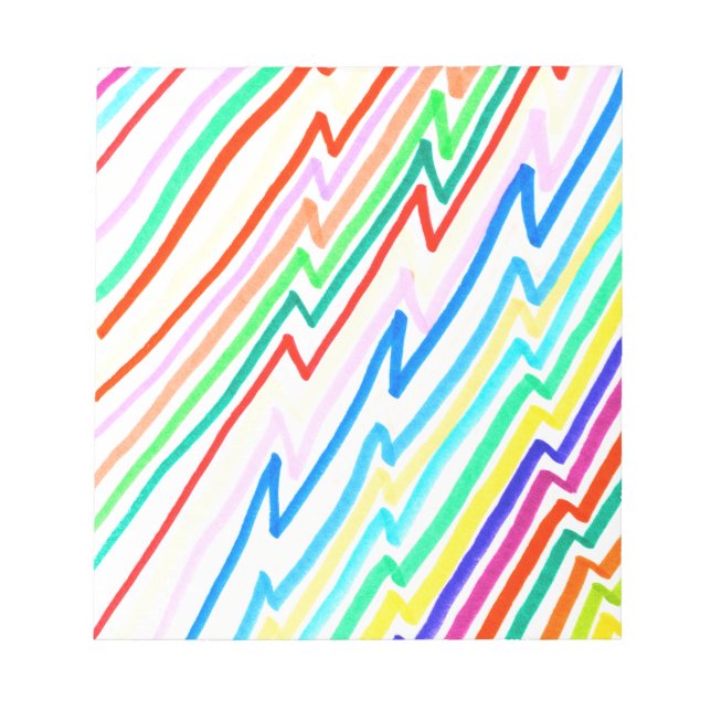 Zig Zag Line Colors   Notizblock (Vorderseite)