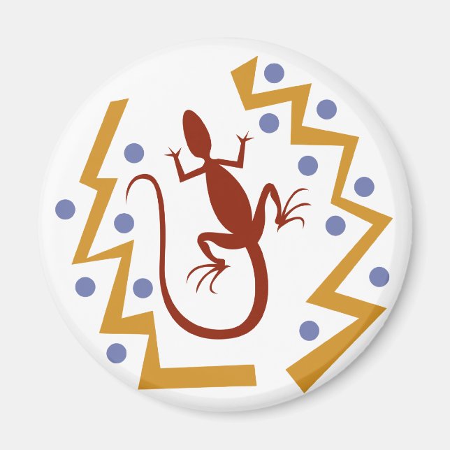 Zig Zag Lizard Magnet (Vorne)