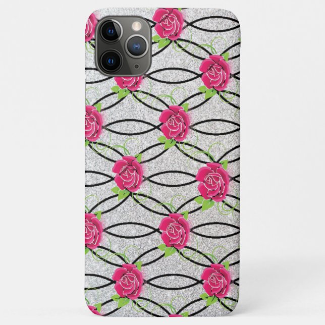 Zig Zag Muster, Blume Case-Mate iPhone Hülle (Rückseite)