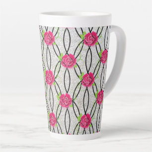 Zig Zag Muster, Blume Milchtasse