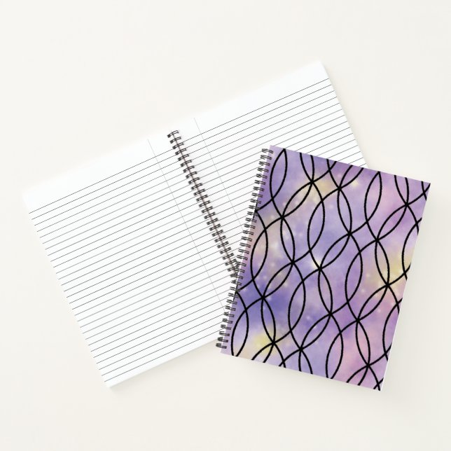 Zig Zag Muster, Lila Notizbuch (Innenseite)
