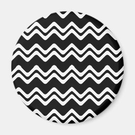 Zig Zag Muster mit zwei farbigen Linien Magnet