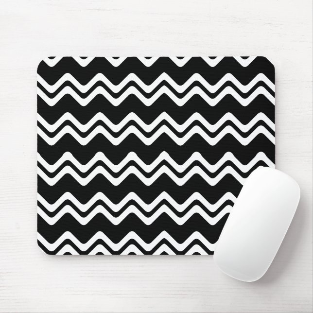 Zig Zag Muster mit zwei farbigen Linien Mousepad (Mit Mouse)