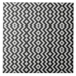 Zig-Zag Paver aus Weiß und Schwarz-Stein Fliese