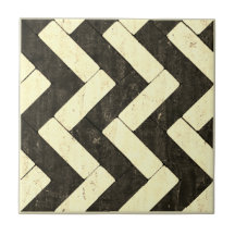 Zig-Zag Paver aus Weiß und Schwarz-Stein