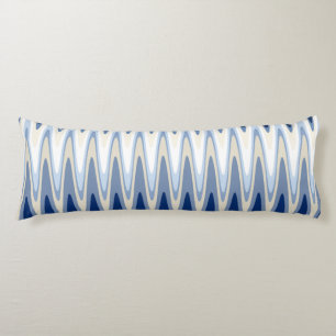 Zig Zag Schwarz-weiß Grau Navy Blue Beige Muster Seitenschläferkissen
