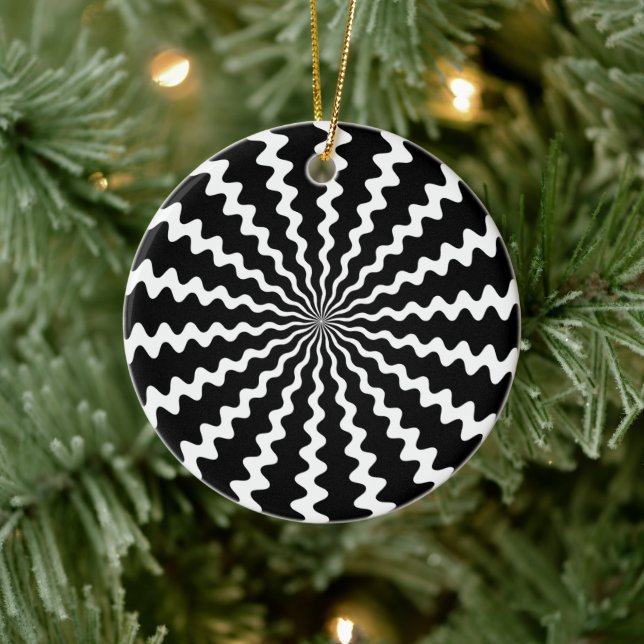 Zig Zag Spiral Disc Ornament (Baum)