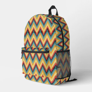 Zig Zag Streifenuntergrund 2 Bedruckter Rucksack