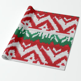Zig-Zag Ugly Christmas Sweater Pattern Geschenkpapier