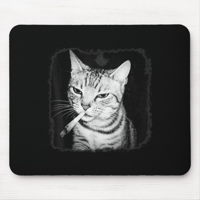 Zigarette Kitten Gang Cat Rauchen Zigarette Funny Mousepad (Vorne)