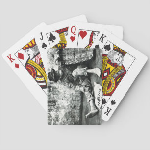Zigarre-Endeverkäufer, c, 1865 (b/w Foto) Spielkarten