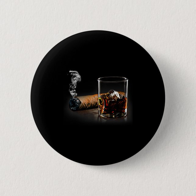Zigarre und Bourbon - großartiges Geschenk für Zig Button (Vorderseite)