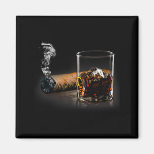 Zigarre und Bourbon - Tolles Geschenk für Zigarren Magnet