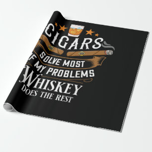 Zigarren lösen die meisten meiner Probleme Whiske Geschenkpapier