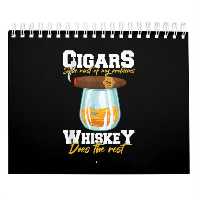 Zigarren lösen die meisten meiner Probleme Whiskey Kalender (Titelbild)