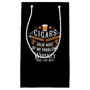 Zigarren lösen die meisten meiner Probleme Whiskey Kleine Geschenktüte