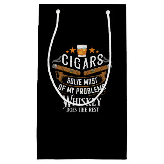 Zigarren lösen die meisten meiner Probleme Whiskey Kleine Geschenktüte