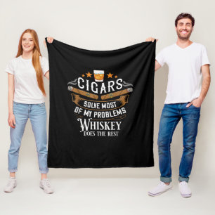 Zigarren lösen die meisten meiner Probleme Whisky Fleecedecke