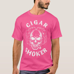 Zigarren rauchendes Skelett Schädel Zigarren Tabak T-Shirt