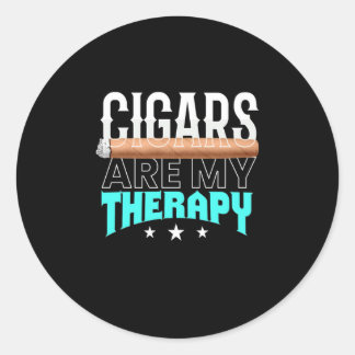 Zigarren sind meine Therapie Runder Aufkleber