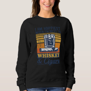 Zigarren und Whiskey Tabak Rauchen Alkohol trinken Sweatshirt