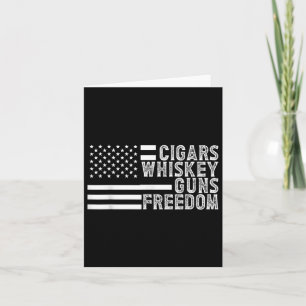 Zigarren Whiskey Guns &amp; Freeds us Patriotic Am Karte