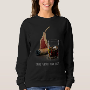 Zigarren Whiskey Steak Freedom Smokers Humidor Sweatshirt