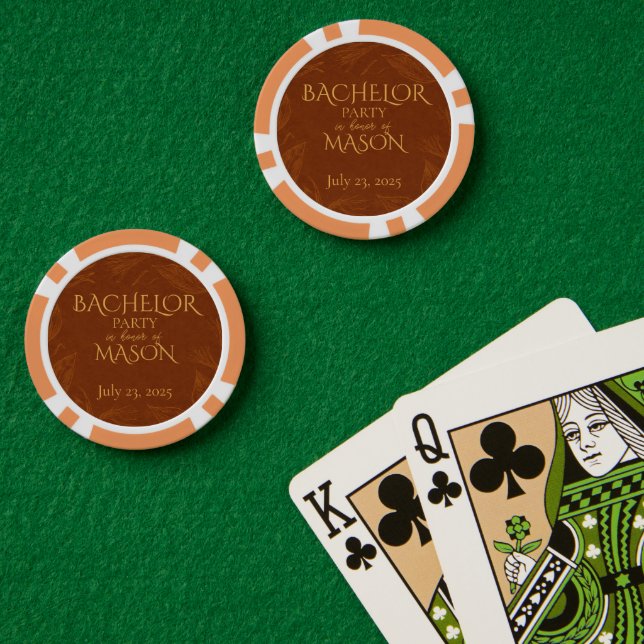 Zigarrenbar-Thema-Junggesellenabschied Pokerchips (Pokertisch (doppelt))