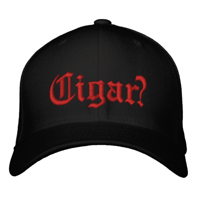 Zigarrenfarben? Rote Naht Bestickte Baseballkappe (Vorderseite)