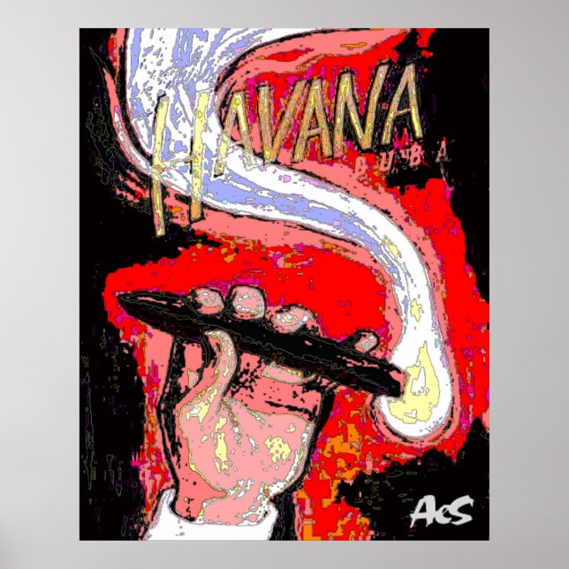 Zigarrenrauch Poster (Vorne)