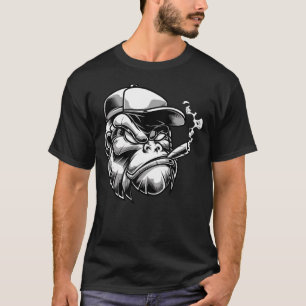 Zigarrenrauchen Gorilla Silbermond Ape Geschenk f T-Shirt