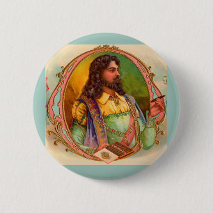 Zigarrenraucher aus dem 16. Jahrhundert Button
