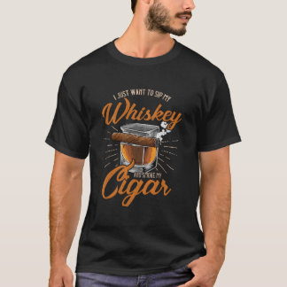 Zigarrenraucher Zigarre Whiskey T-Shirt
