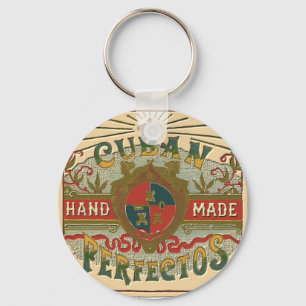 Zigarrenwerbung für das kubanische Perfectos Tobac Schlüsselanhänger