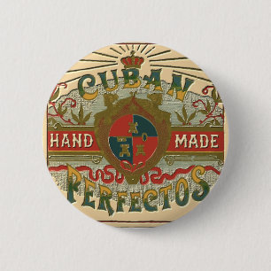 Zigarrenwerbung kubanische Perfectos Retro-Werbung Button