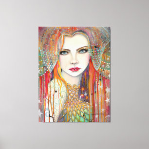 Zigeuner Bohemian Beauty Malerei von Molly Harriso Leinwanddruck