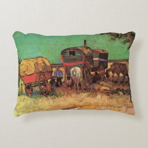 Zigeuner mit Wohnwagen von Vincent van Gogh Dekokissen