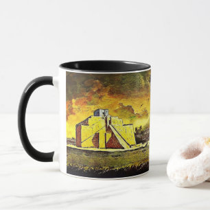 Ziggurat von Ur Throw Kissen Tasse