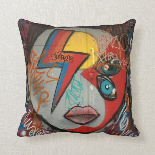 Ziggy Stardust Straßenkunst-/-Graffiti-Wurfskissen Kissen