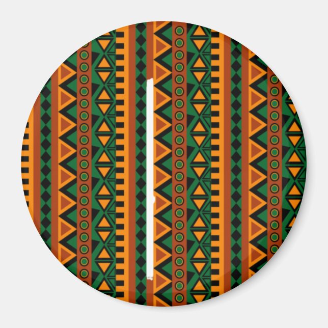 Zigzag African Pattern Buttons | Schöne Kultur Magnet (Vorne)